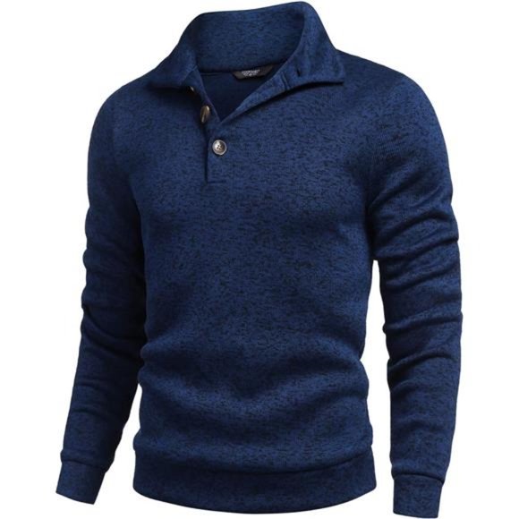 Men's Casual Slim Fit Pullover Sweater Knitted Thermal Sweatshirt